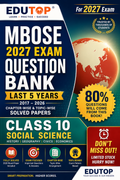 EDUTOP MBOSE Class 10 Social Science Question Bank 2027 | Last 5 Years Solved Papers | Chapter-wise & Topic-wise |    Latest Syllabus