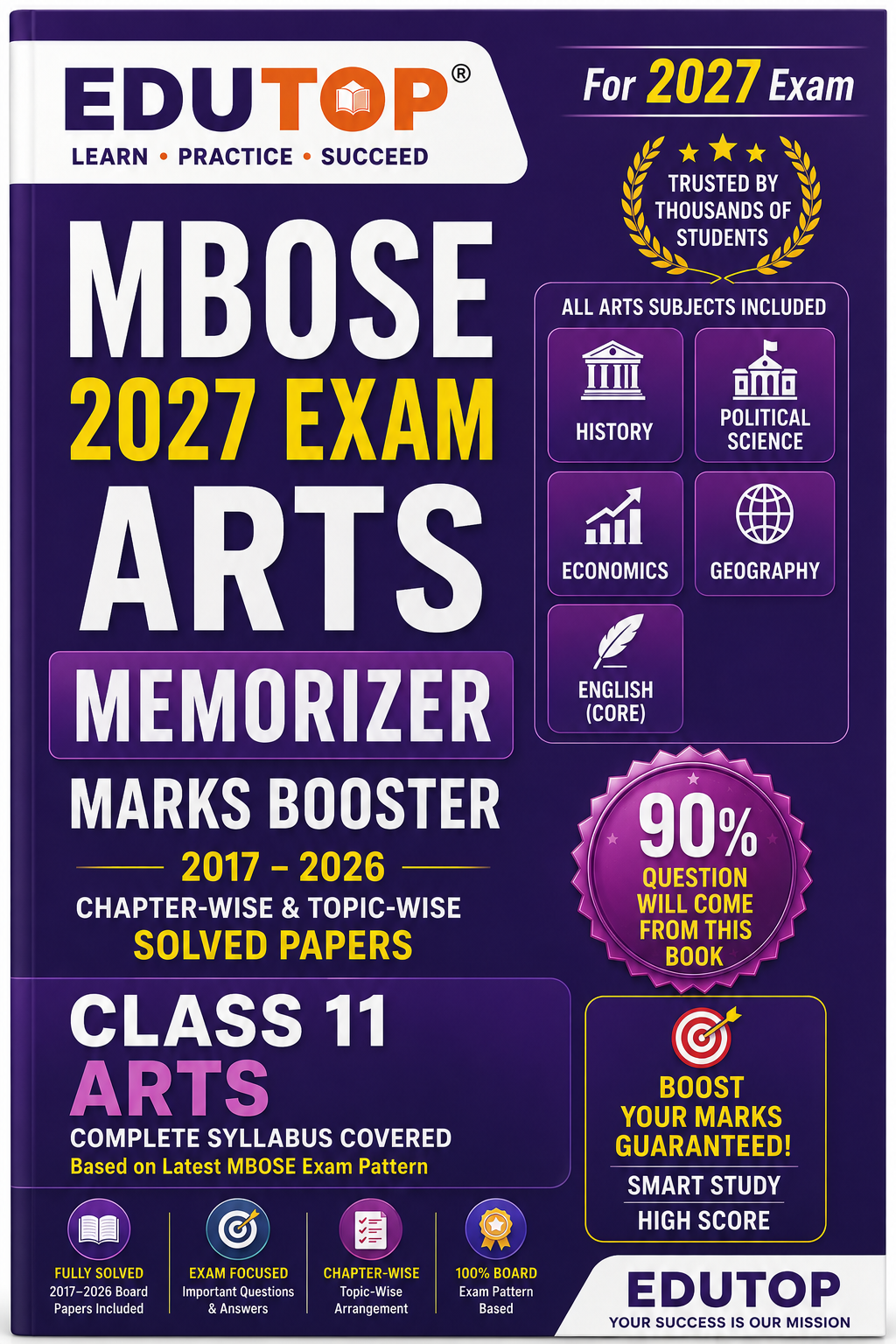 MBOSE Class 11 Arts All-in-One Guide Book 2027 | Chapter-wise Questions