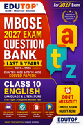 EDUTOP MBOSE Class 10 English Question Bank 2027 | Language & Literature | First Flight & Footprints Without Feet