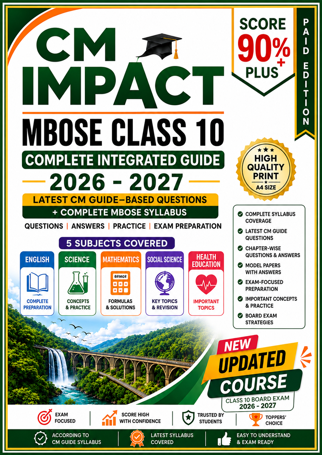 CM IMPACT – CLASS 10 MBOSE Complete Integrated Guide 2026–2027 | Latest CM Guide–Based Questions + Complete Syllabus | Questions, Answers & Exam Preparation